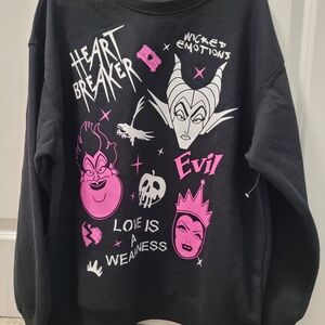 Disney Villains Women's Valentine's Day Graphic Sweatshirt, Size XXL